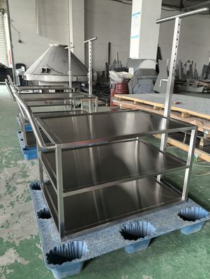 ভালো দাম স্টেইনলেস স্টীল শীট ধাতু Ss ফ্যাব্রিকেশন মেডিকেল ট্রান্সফার ট্রলি কাস্টম প্রক্রিয়াকরণ অনলাইন