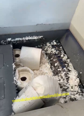 বর্জ্য কাগজ রোলস একক শ্যাফ্ট Shredder মেশিন 75KW কাটিং মোটর রটার ব্যাসার্ধ 400mm প্লাস্টিক ফিল্ম রোলস ক্রাশার মেশিন